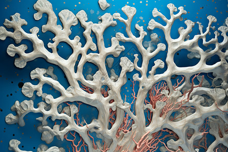 手工珊瑚艺术品背景图片