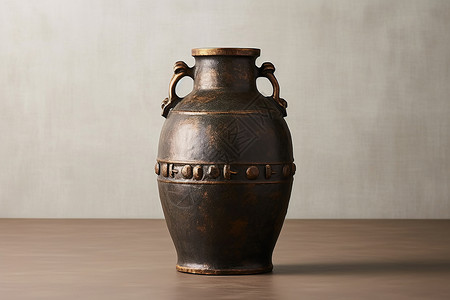 古朴的古物花瓶背景图片