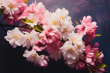 春天绽放的美丽花朵背景图片