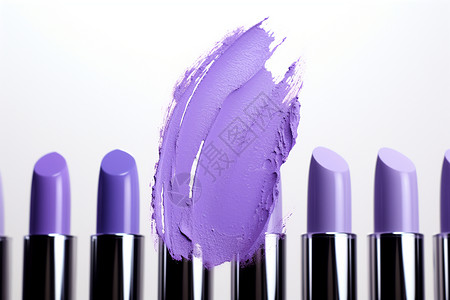 简约美观的紫色唇膏背景图片