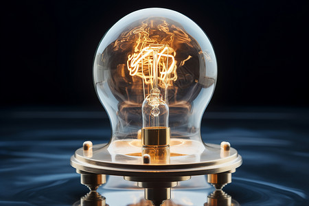 科技的发电灯泡背景图片