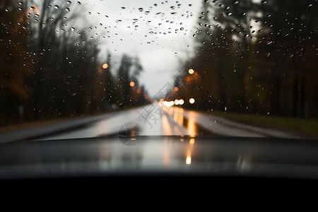 夜晚道路上的汽车背景图片