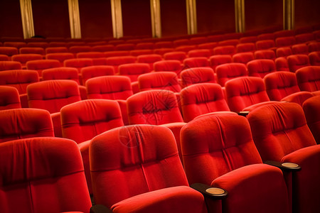剧院红色的座椅背景图片