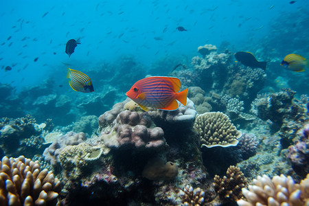 海底下素材海底下壮观的珊瑚背景