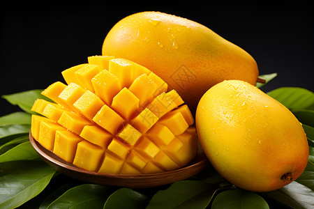 美味多汁的芒果高清图片