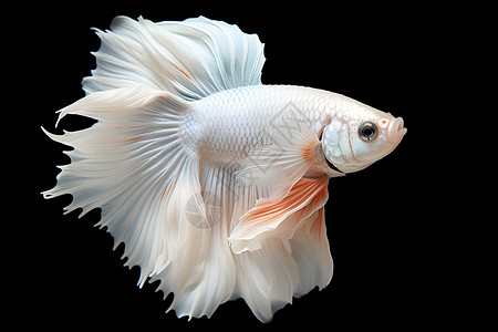 白色珍珠鱼暹罗鱼尾巴图片素材