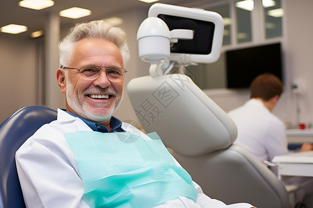 躺椅上的牙医背景图片