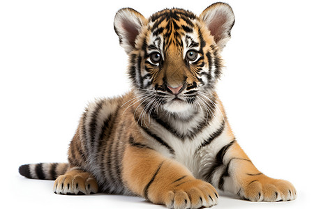 老虎幼崽可爱的小老虎背景