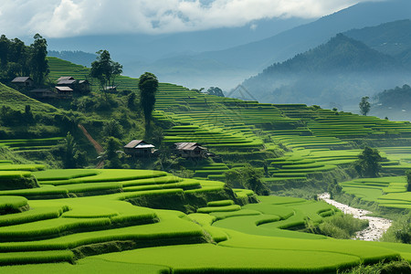 田园风光背景图片