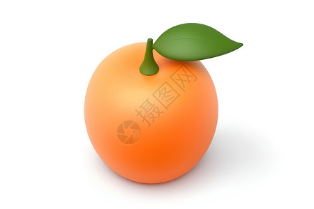 立体的卡通橘子背景图片