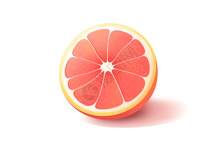 卡通的柚子插画背景图片