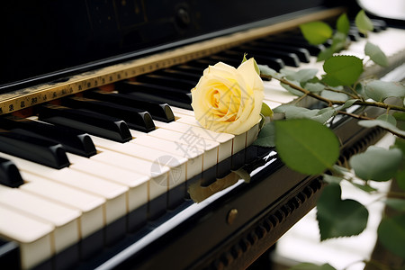 浪漫的钢琴背景图片
