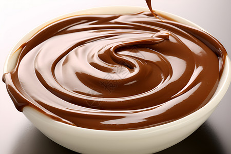 碗中健康的巧克力酱背景图片
