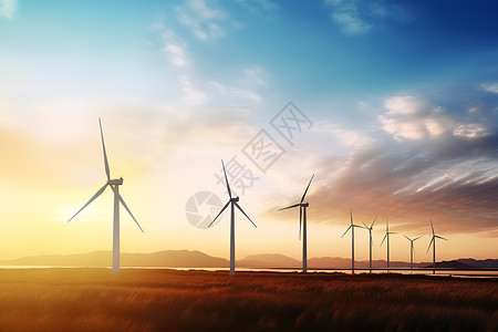 新能源的风力发电背景图片