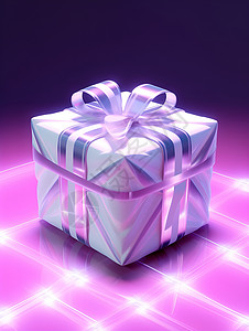 紫色礼物盒背景图片