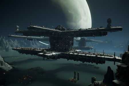 太空之城背景图片