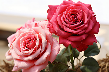 美丽绽放的玫瑰花朵背景图片