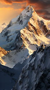 陡峭的雪山背景图片