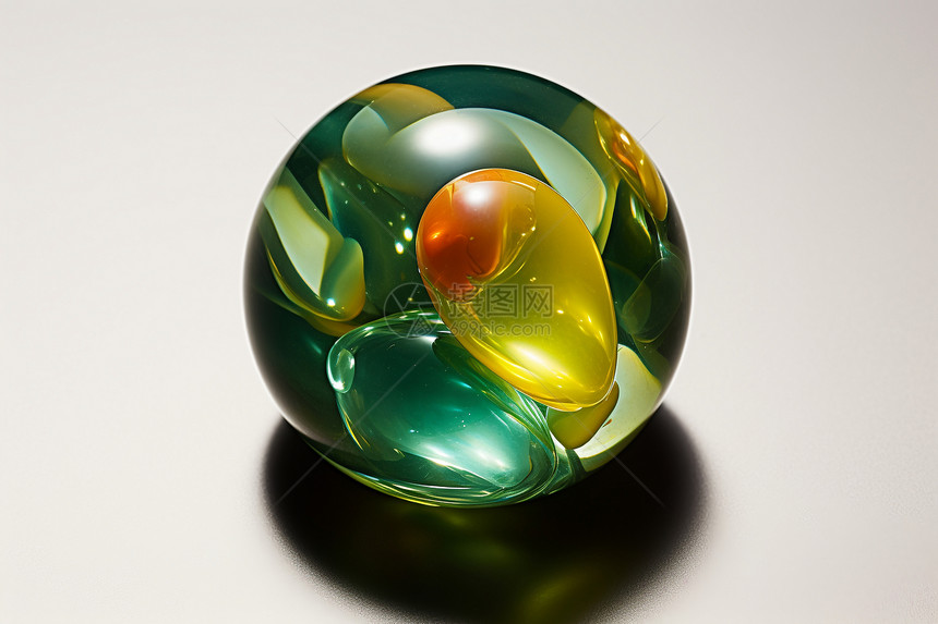 抽象形状的玻璃球图片