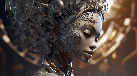 未来机械女神背景图片
