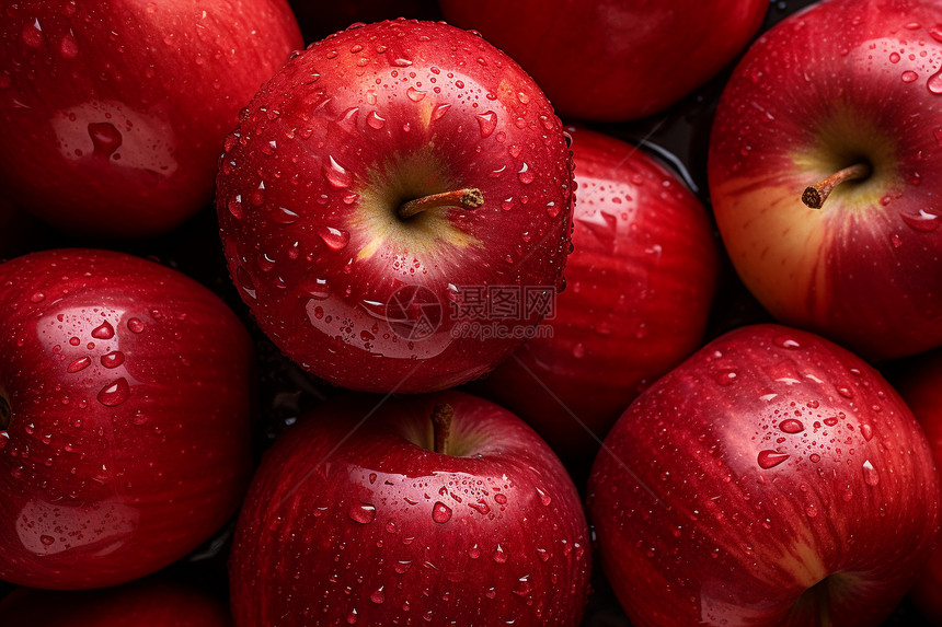 美味的红苹果图片