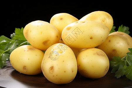 马铃薯楔新鲜的土豆背景