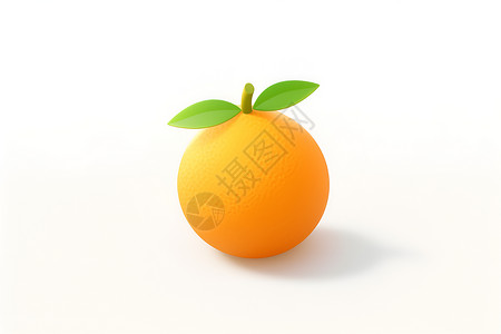 橘子立体图标背景图片