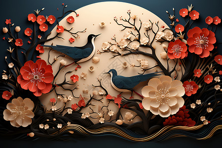 中国风绘画背景图片