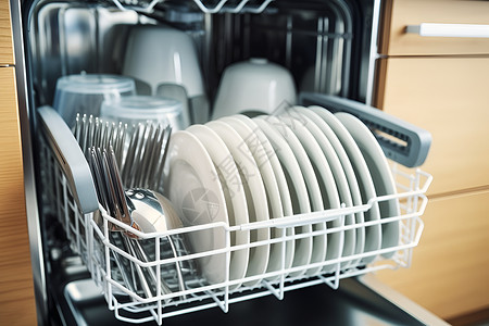 自动化的洗碗机背景图片