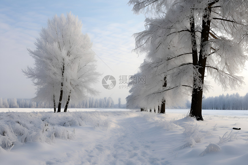 美丽的冬日景色图片