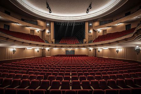 古典主义的音乐剧院剧场背景图片