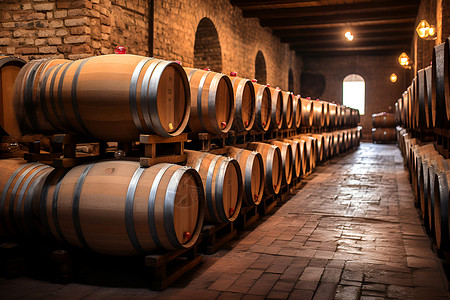 葡萄酒酒窖背景图片