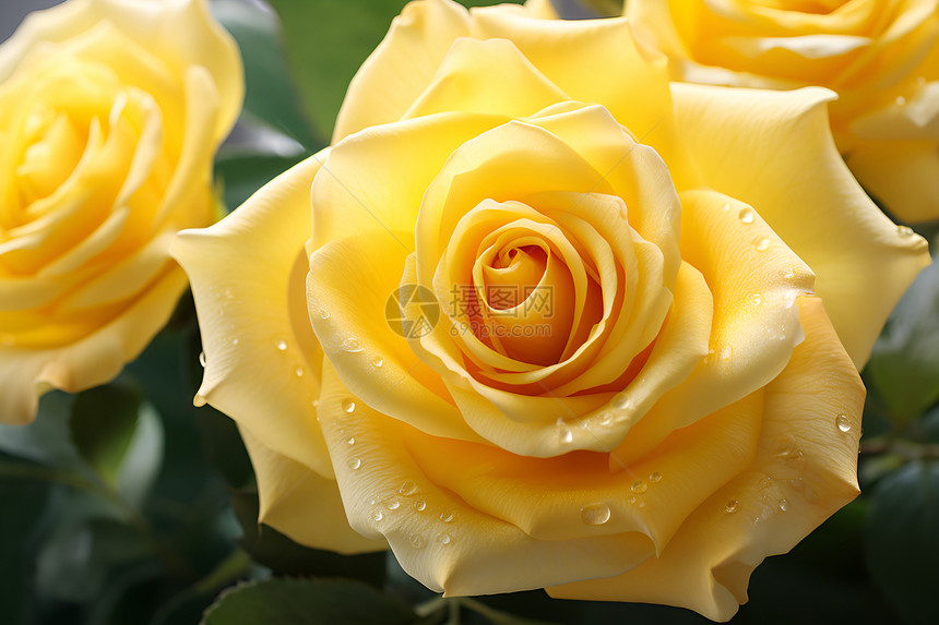 浪漫的黄色玫瑰图片
