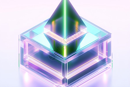 透明技术的立方体背景图片