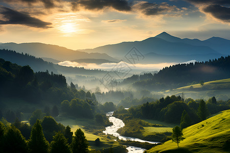 山水美墅山水之美背景