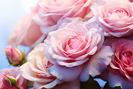 婀娜多姿的玫瑰花朵背景图片