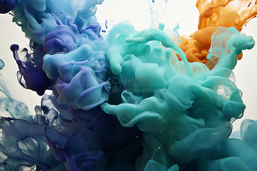 流动的色彩液体图片