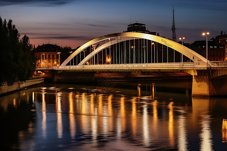 夜晚的大桥背景图片