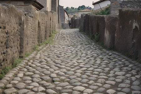 鹅卵石道路背景图片