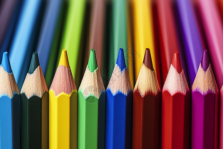 彩色的铅笔背景图片