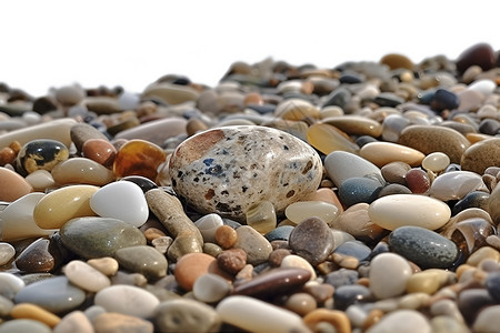 河岸上的鹅卵石背景图片