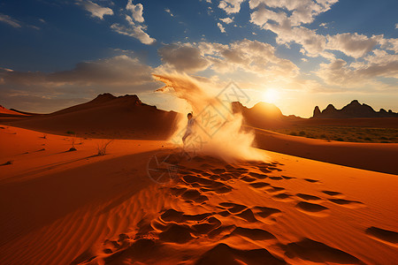 户外壮观的沙漠背景图片