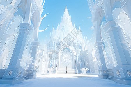 冰雪城堡背景图片