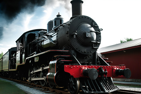 黑色的火车背景图片