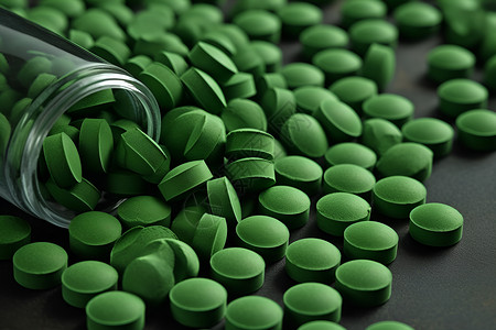绿色药丸背景图片