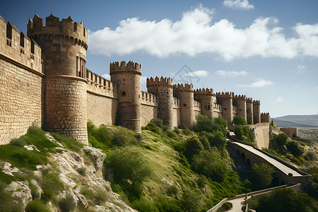 城堡美丽的景色背景图片