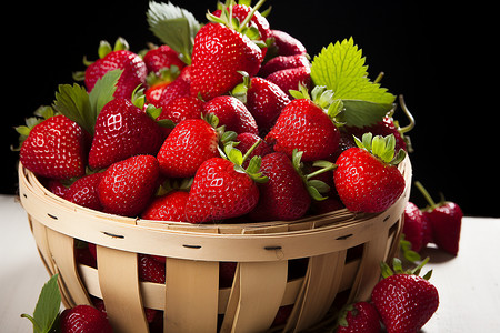 美味的草莓篮高清图片
