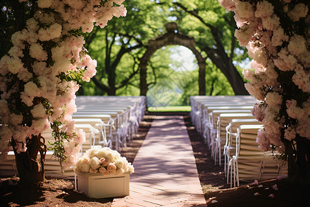 花园婚礼背景图片