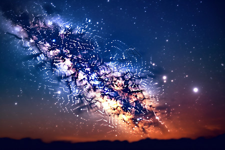 宇宙的神秘星云背景图片