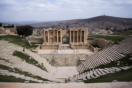 古罗马景观背景图片